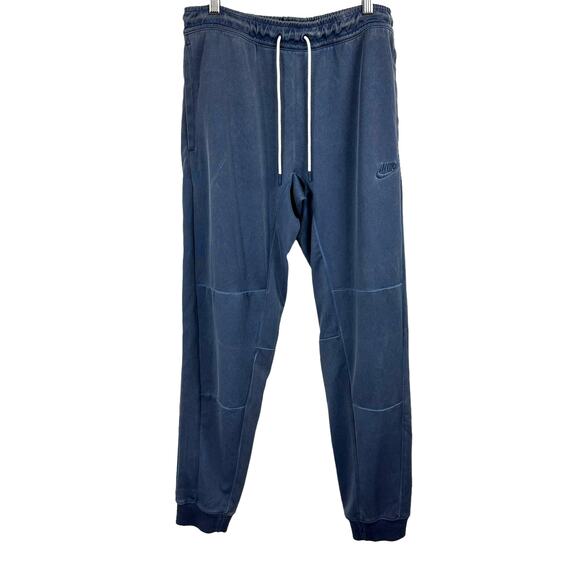 Nike Men’s Joggers Pants Small Blue Jersey Athletic Casual Comfort - Picture 1 of 7